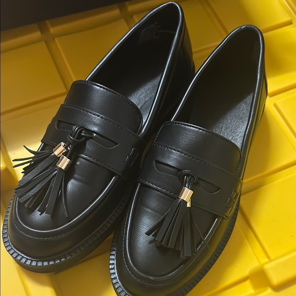 Black Tassel Loafers